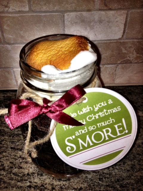 S'more cake in a jar