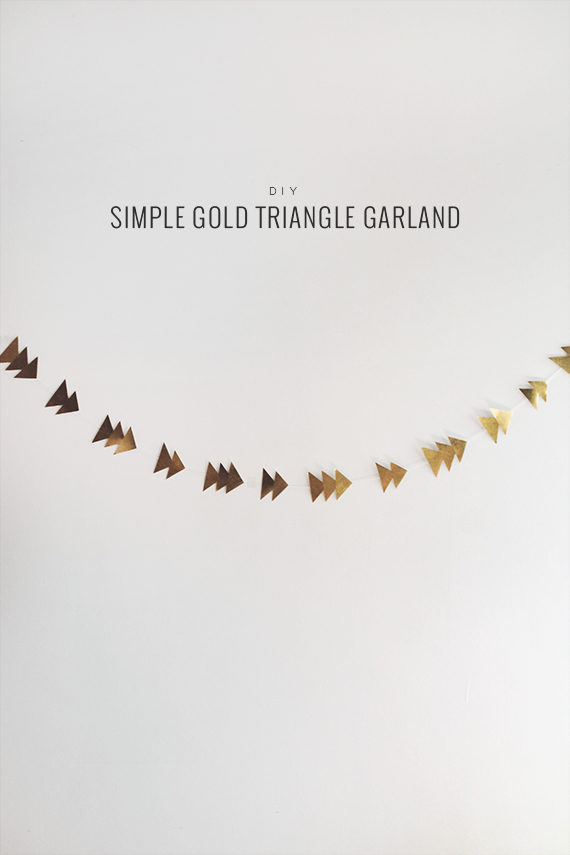 Diy gold triangle garland