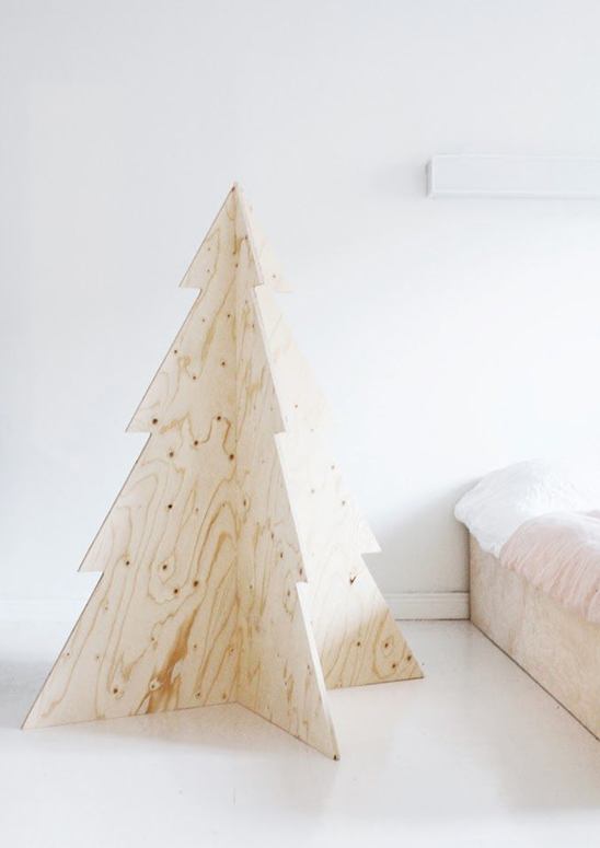 Extra modern wood christmas tree