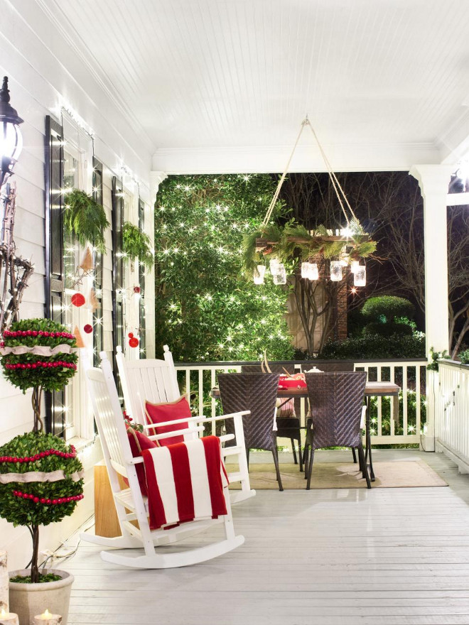 Creatice Front Porch Christmas Decorating Ideas for Living room