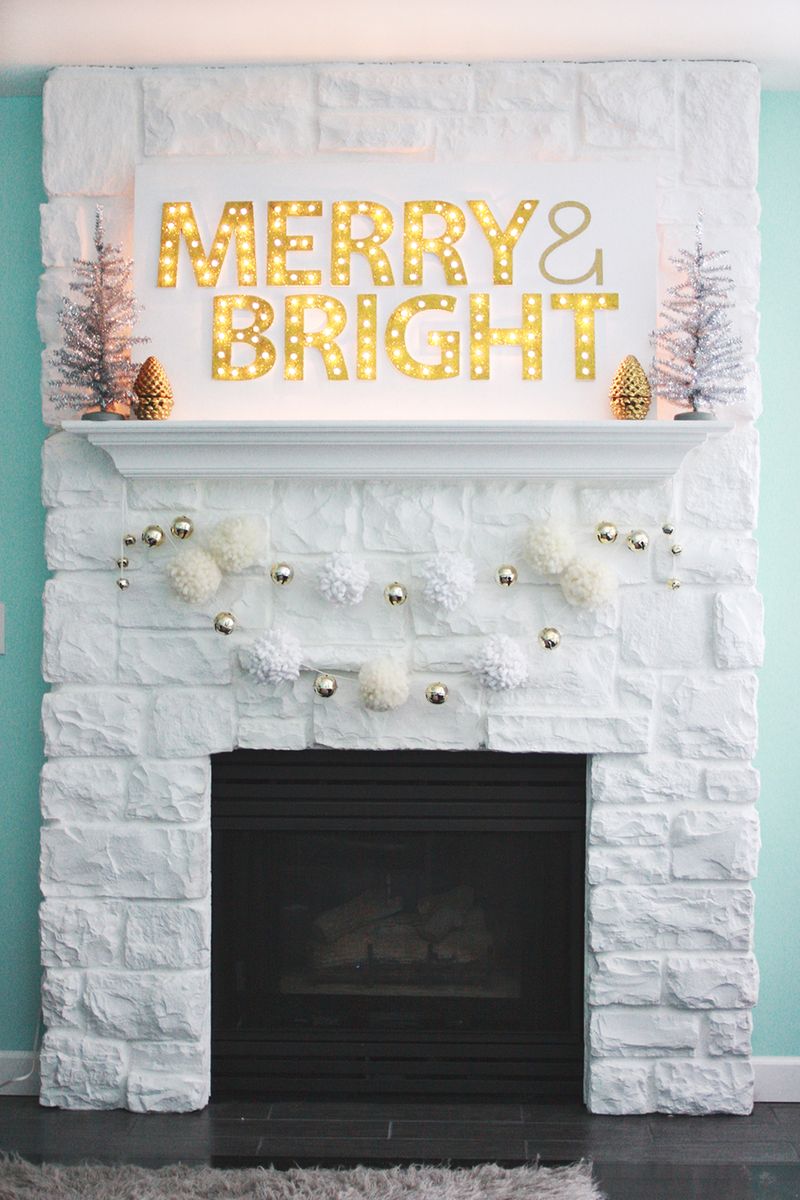 Diy merry and bright marquee