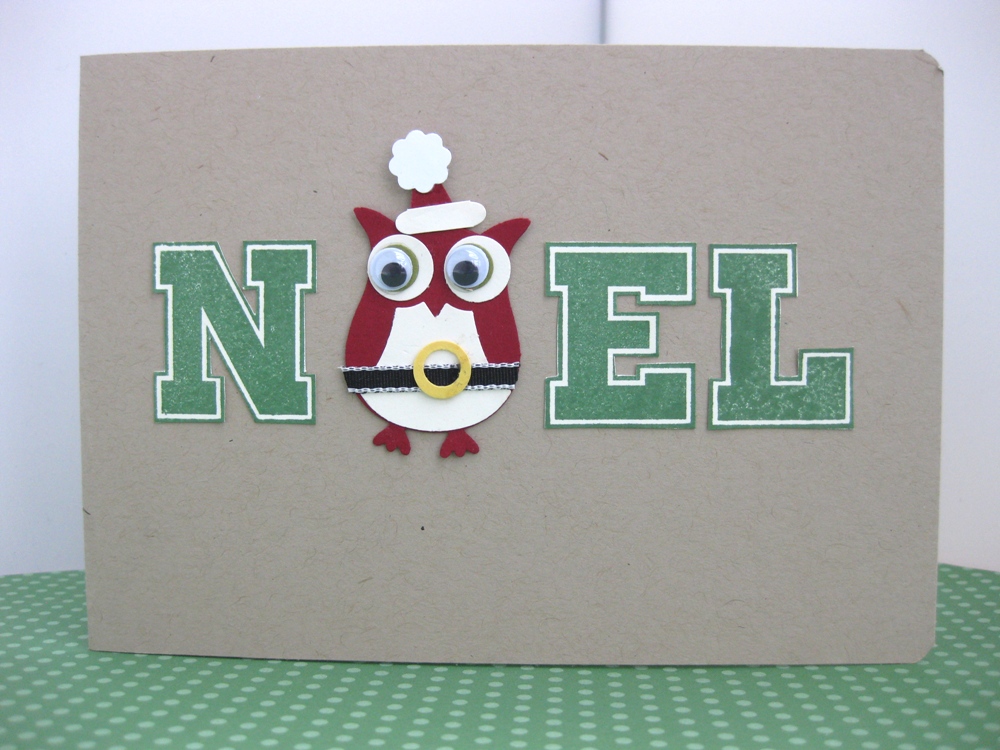Christmas owl diy card