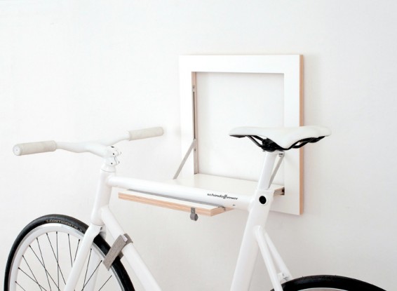 Diy inspired fold down bike rack