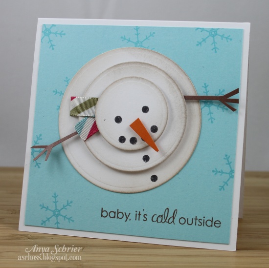 Diy melting snowman card