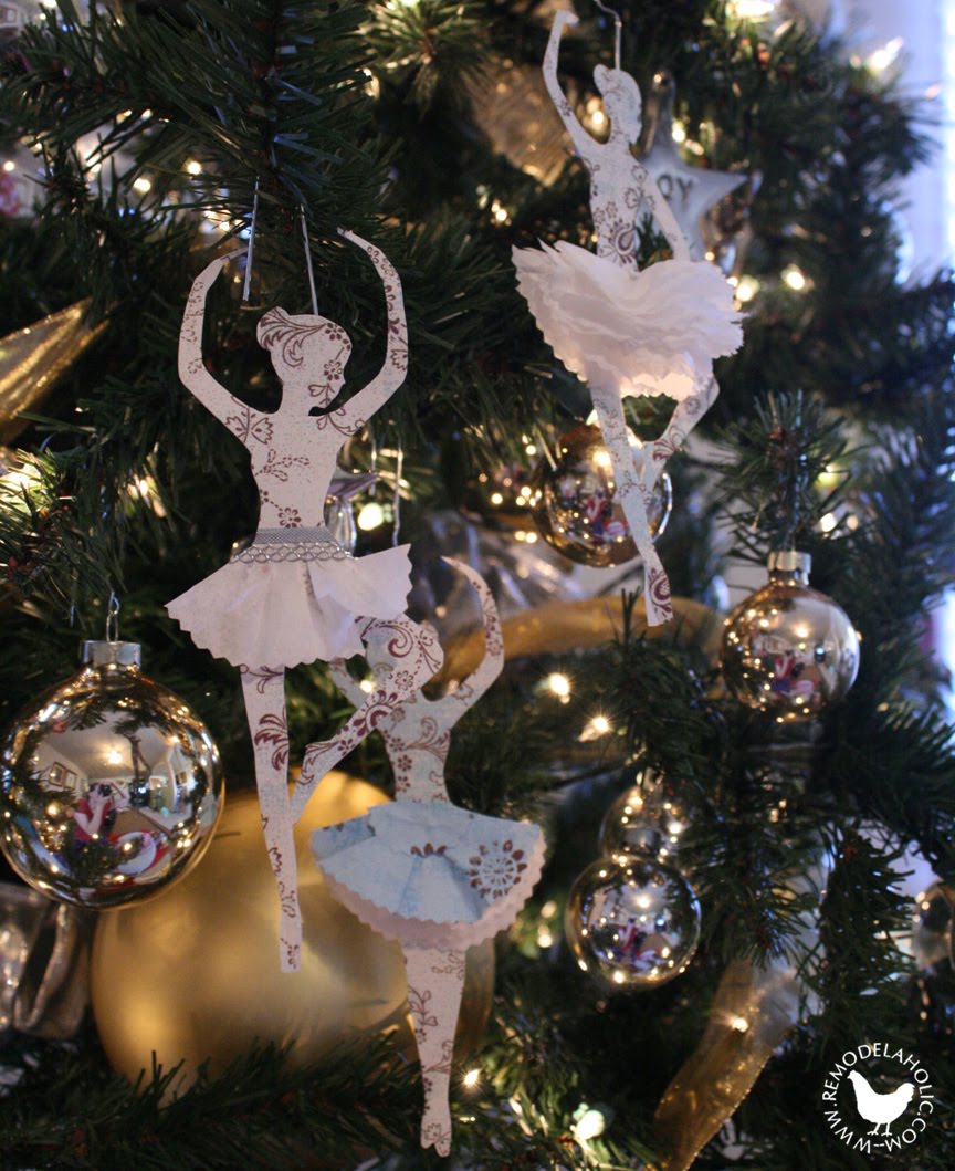 Diy paper ballerine ornaments