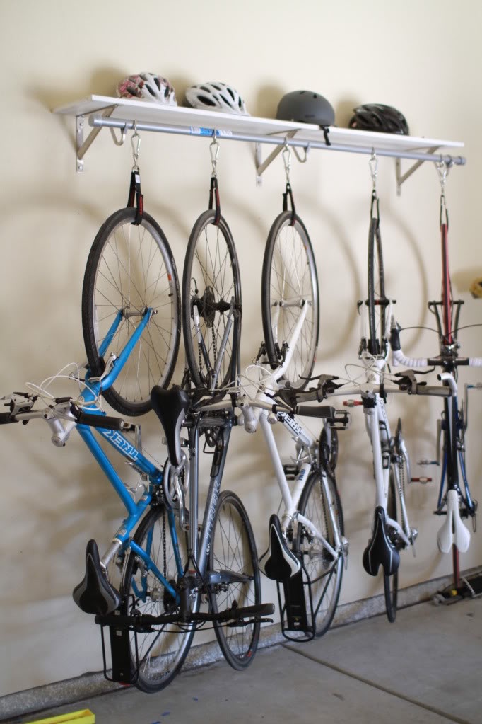Diy shelf bike rack