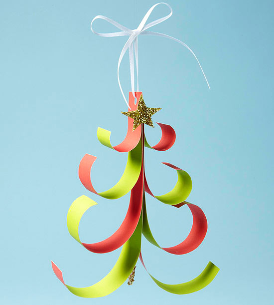 Diy whimsy paper tree ornament
