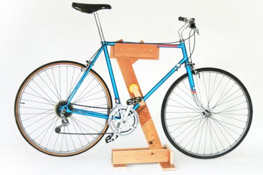 diy wooden bike rack 20 DIY Bikes Racks To Keep Your Ride Steady and Safe