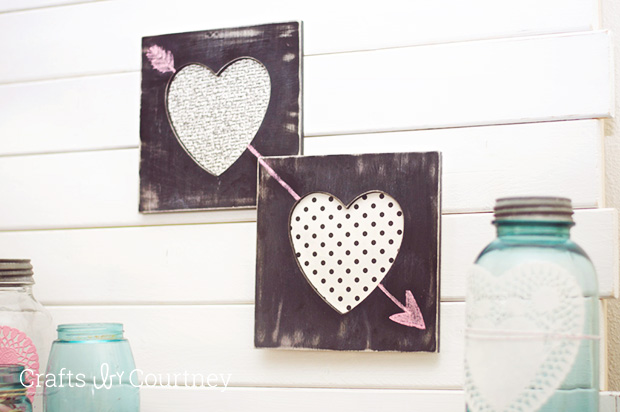 Chalkboard heart frames diy