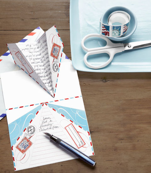Diy paper airplane love note