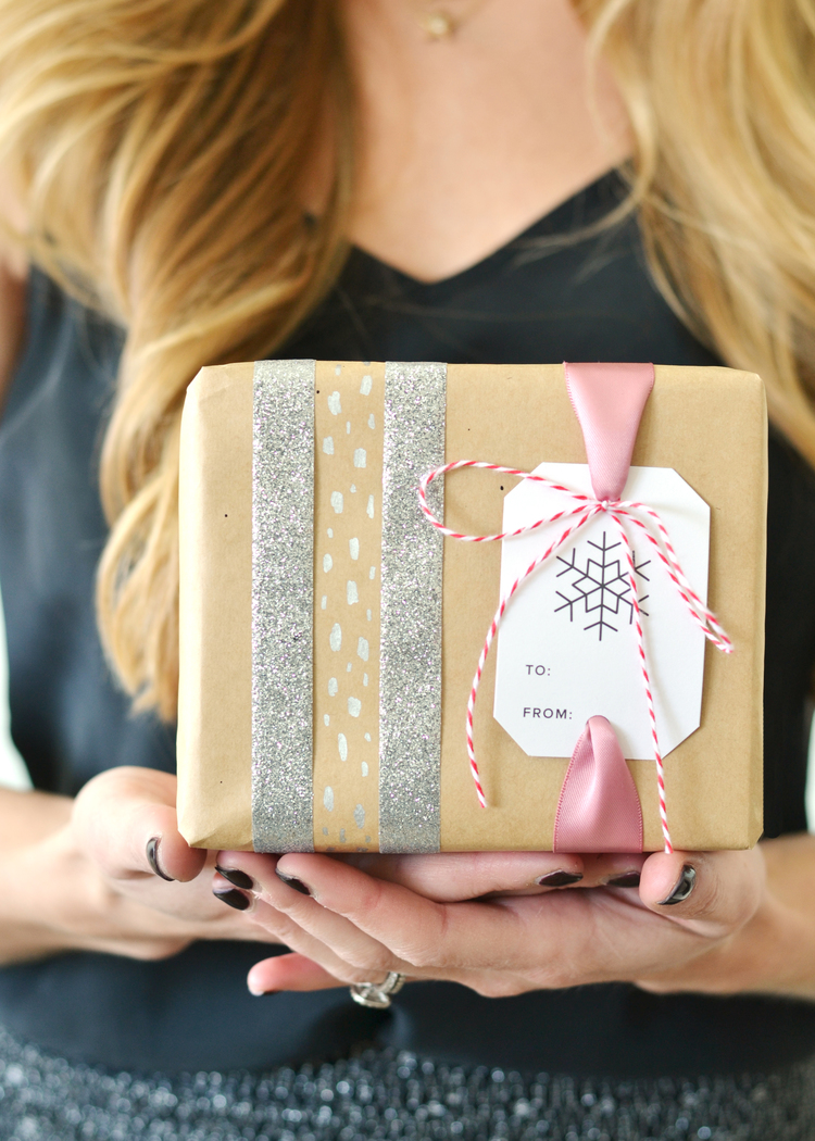 Gift wrap washi tape idea