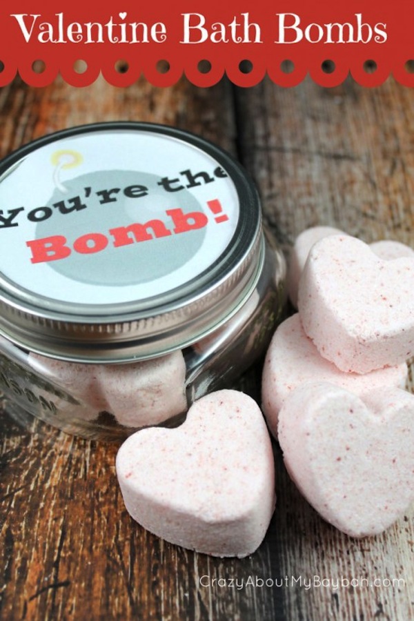 Valentine's day bath bombs