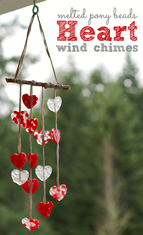 Diy heart wind chimes