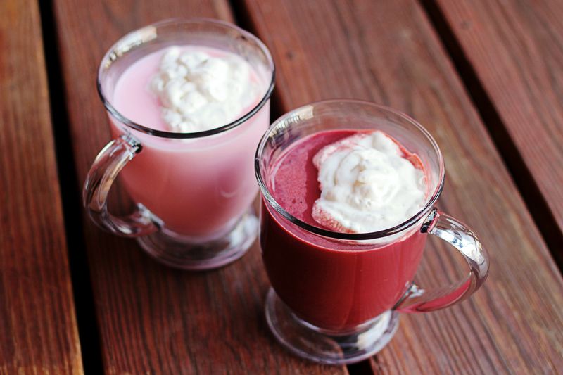 Red velvet pink hot chocolate recipe