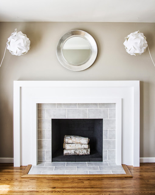 Chic fireplace makeover diy
