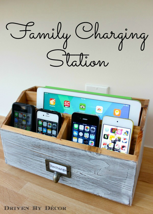 Driven by decor hack an office organizer to create a super convenient family charging station