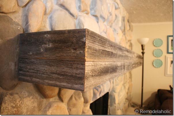 Installing a wood mantel on a stone wall 811
