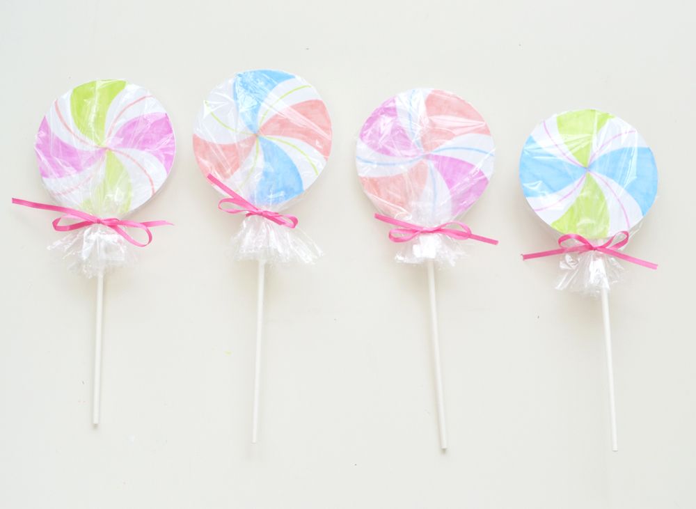 Lollipop party invitations craft
