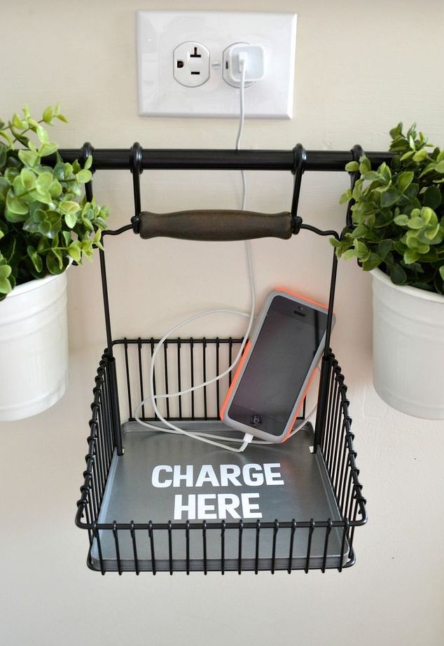 Diy charging station using ikea s fintorp system how to organizing repurposing upcycling