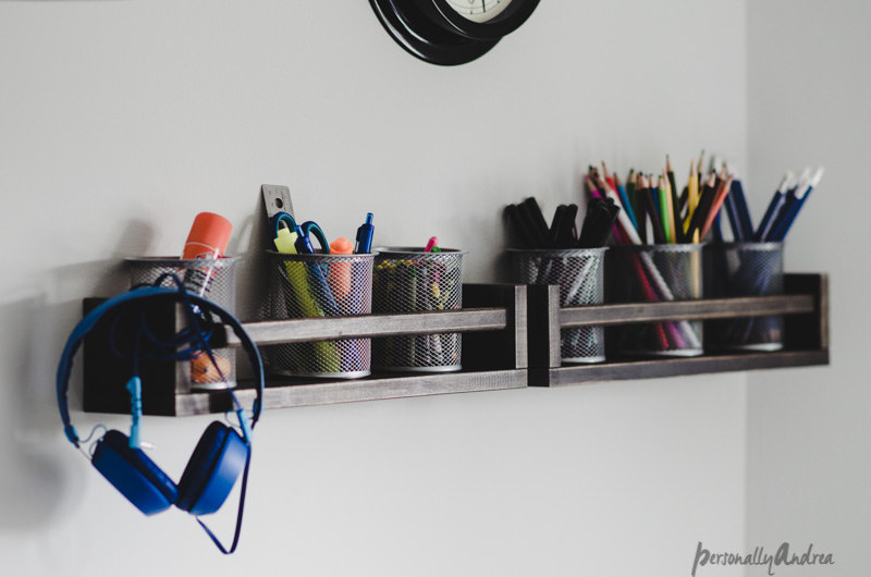 Diy writing rack from spice rack