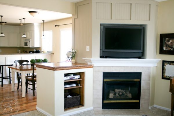fireplace makeover after wooden panel 50 Fireplace Makeovers For The Changing Seasons and Holidays