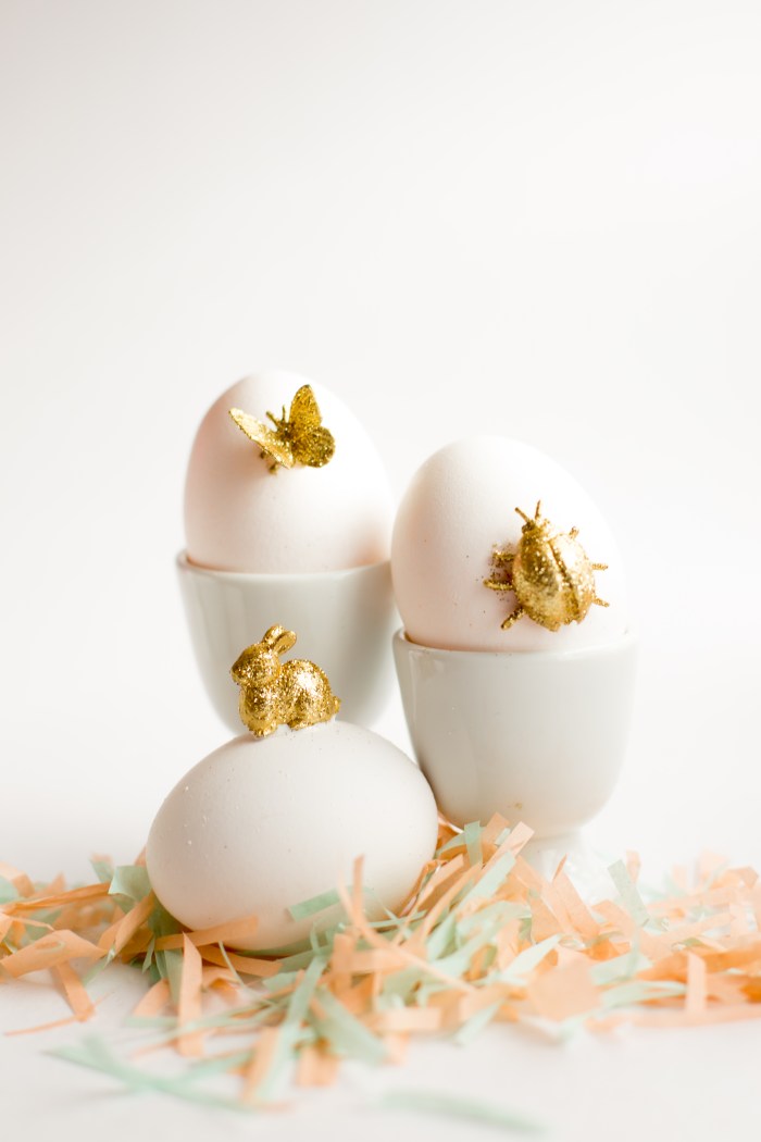Diy gold animal easter eggs