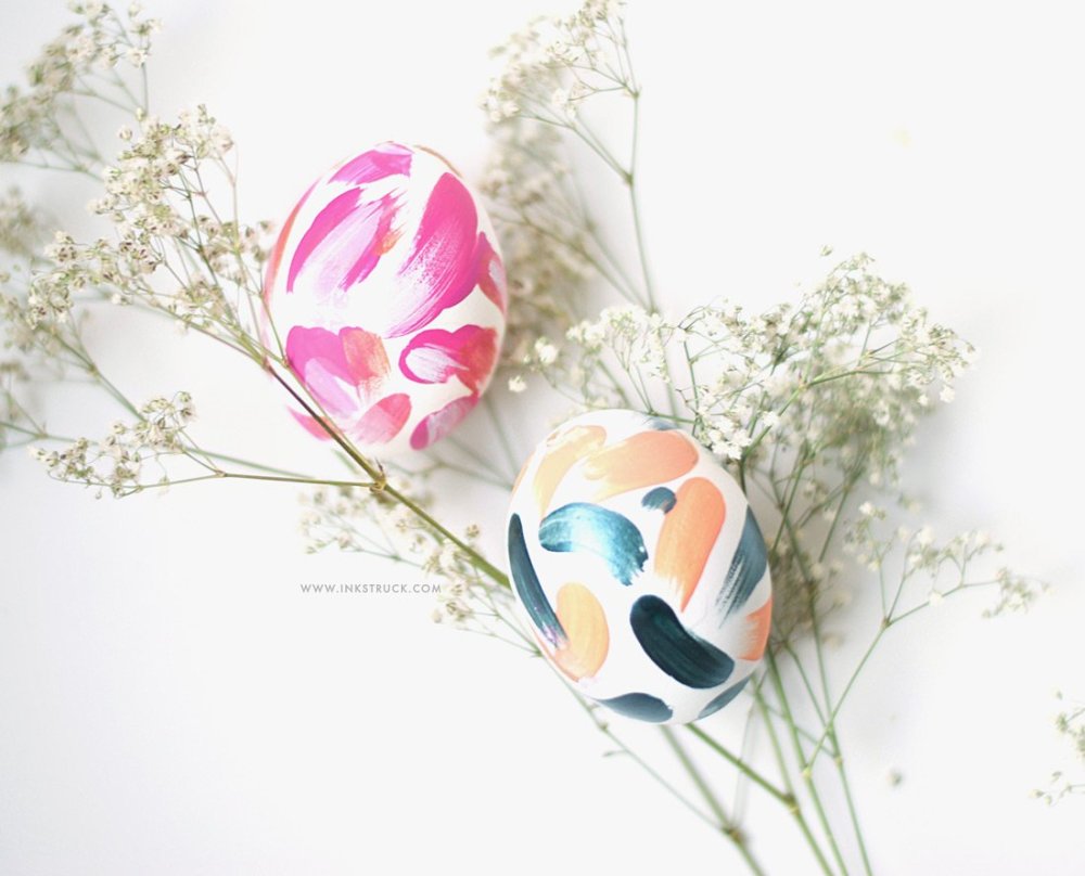 Diy simple abstract easter eggs
