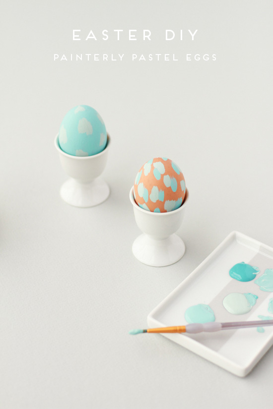 Diy painterly pastel easter eggs