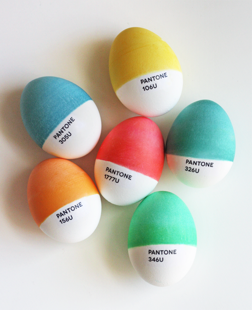 Diy pantone color easter eggs