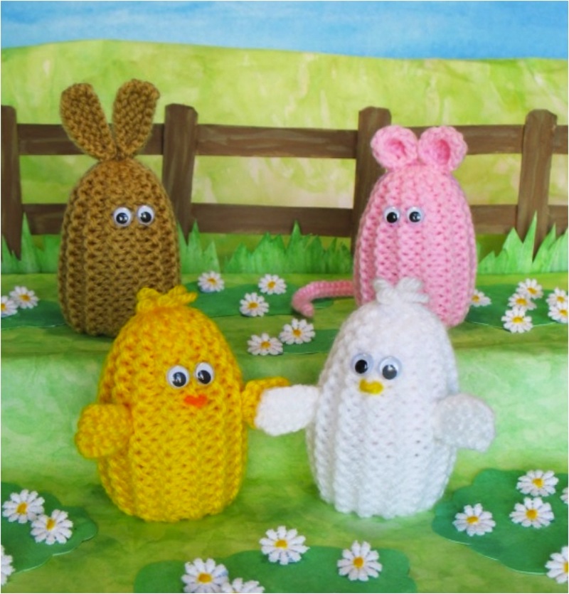Easter egg farm animal cozies