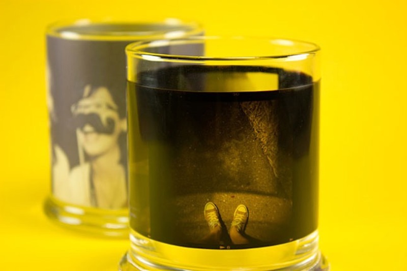 Film negative candle holders