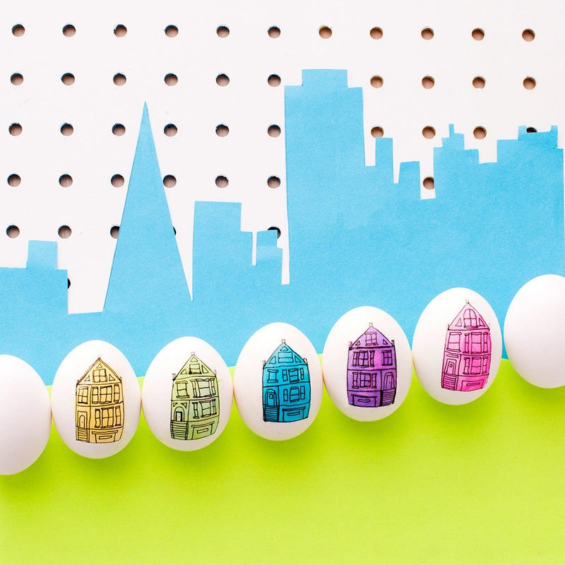 Full house city inspired easter eggs