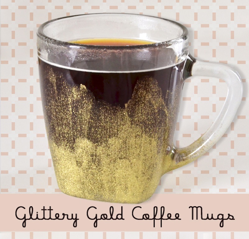 Gold ombre coffee mug