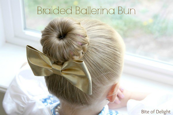 Hair braided ballerina bun