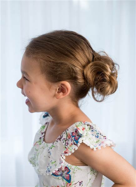 Low updo tutorial for toddlers