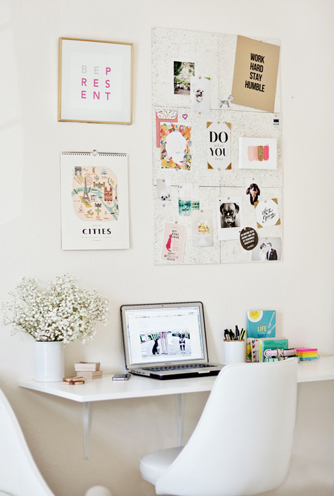 Wall mounted desk white diy