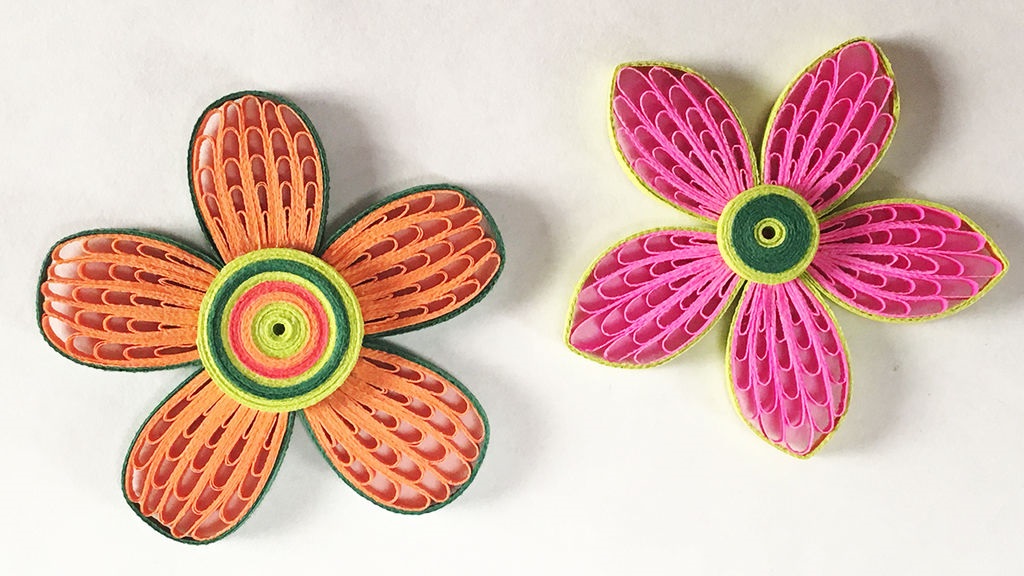 Chunky quilled flowers