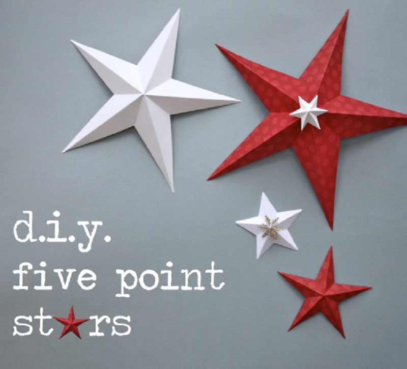 Diy 3d five point stars