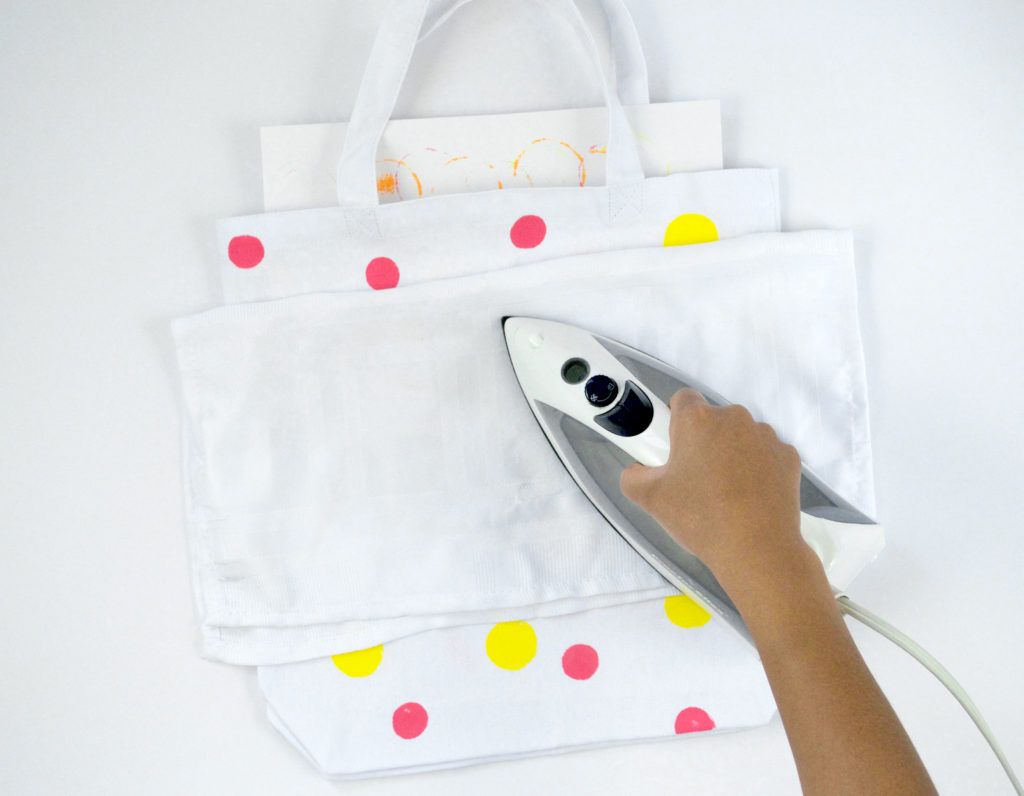 Diy letter transfer tote bags iron