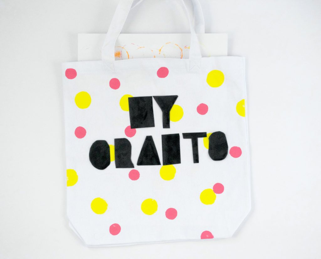 Diy letter transfer tote bags colorful