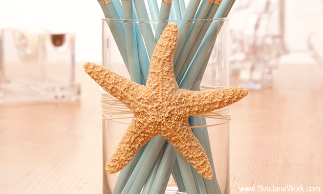 Diy starfish pencil holder