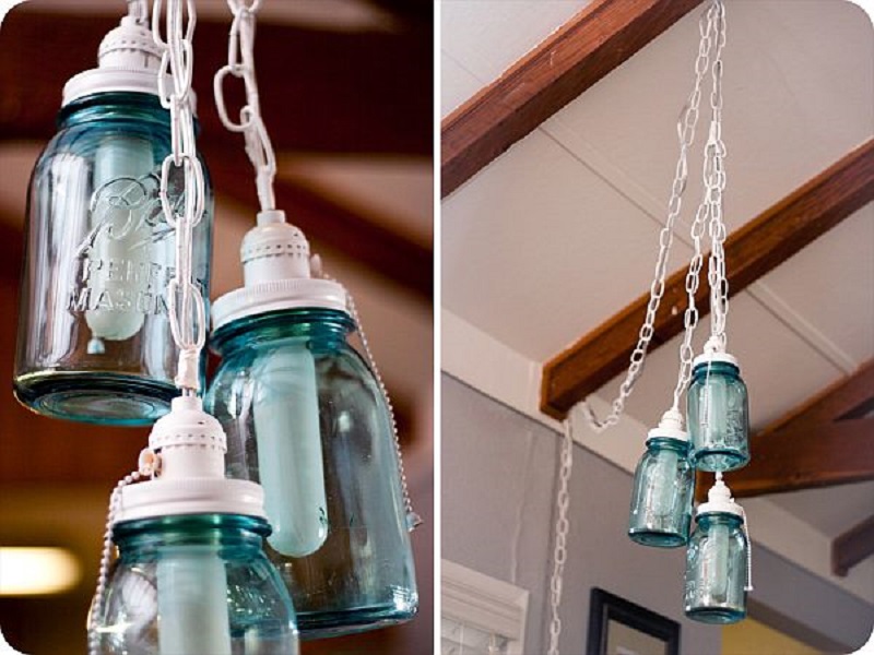 Diy vintage mason jar chandelier