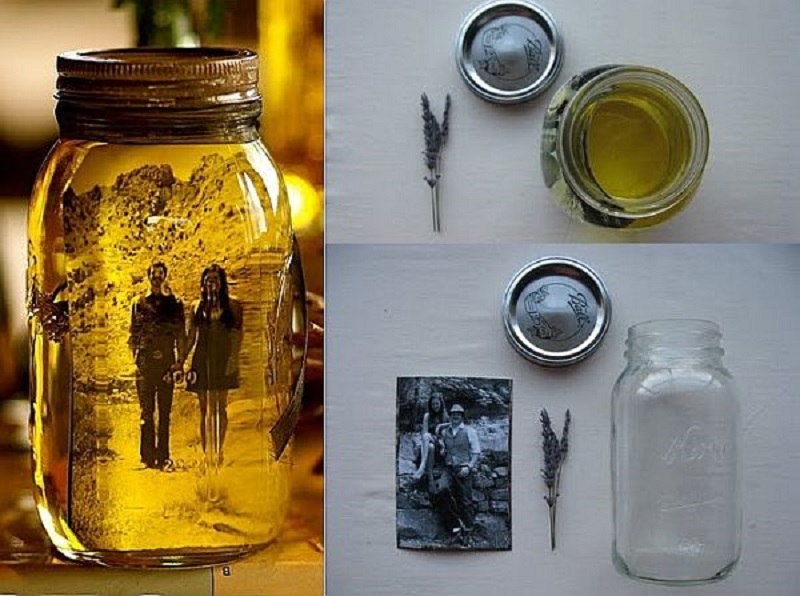 Vintage photo mason jar 15 Creative Mason Jar Crafts