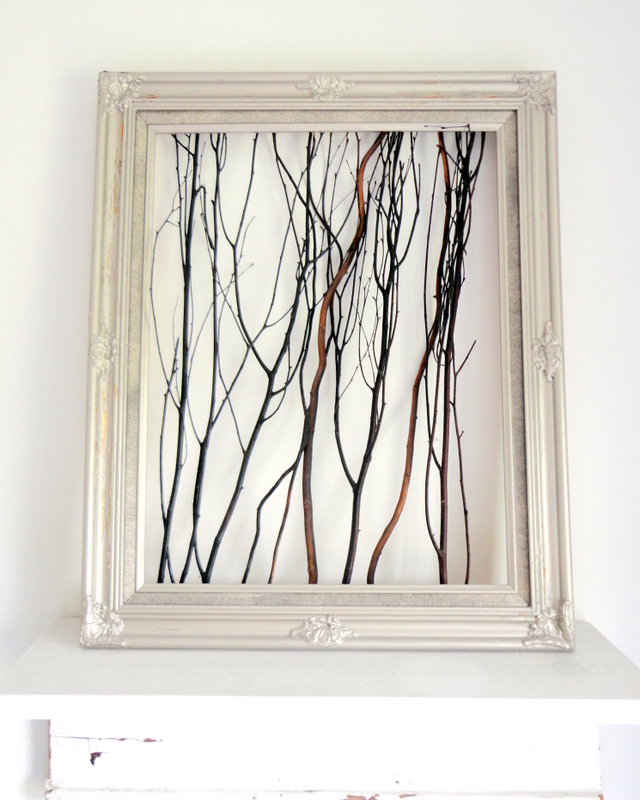 Branch framed art diy