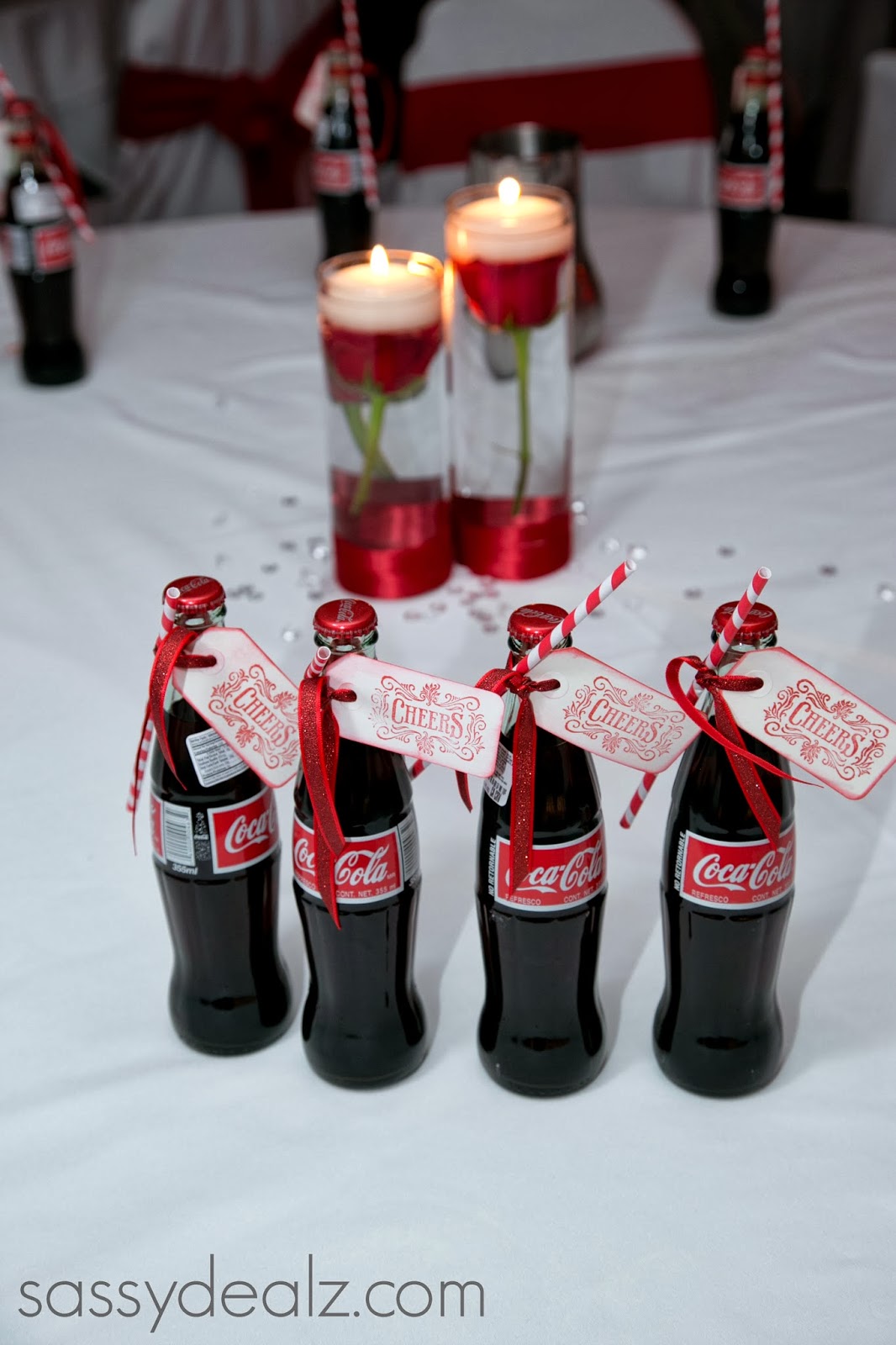 Coke bottle wedding favor diy