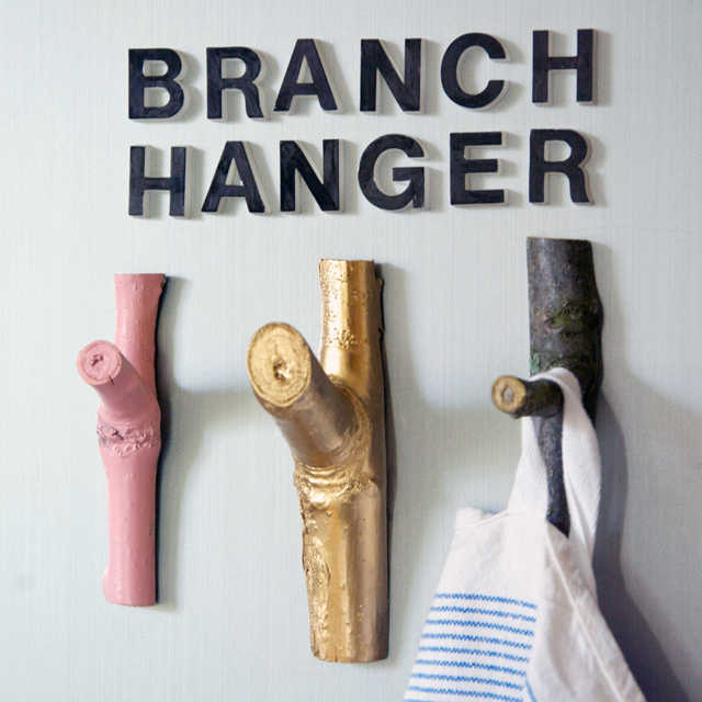 Diy branch hanger magnets