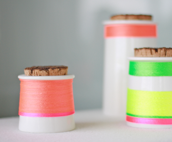 Diy neon kitchen canisters