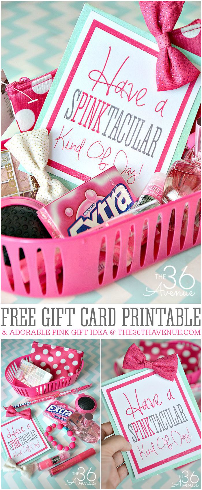 Diy all pink gift basket