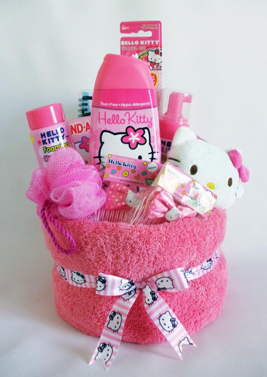 Diy hello kitty gift basket