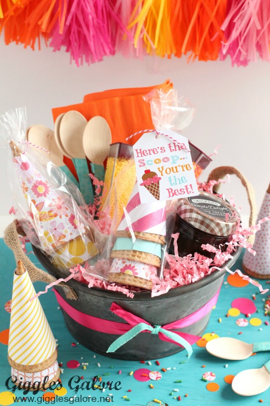 DIY Ice Cream Gift Basket 50 DIY Gift Baskets To Inspire All Kinds of Gifts